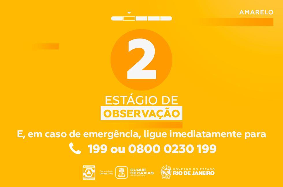 MUNICÍPIO DE DUQUE DE CAXIAS RETORNA AO ESTÁGIO DE OBSERVAÇÃO